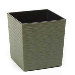 Fargro Yukka ECO Chisel Square Planter 19cm - Forest Green