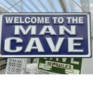 Welcome to the Man Cave Blue Sign